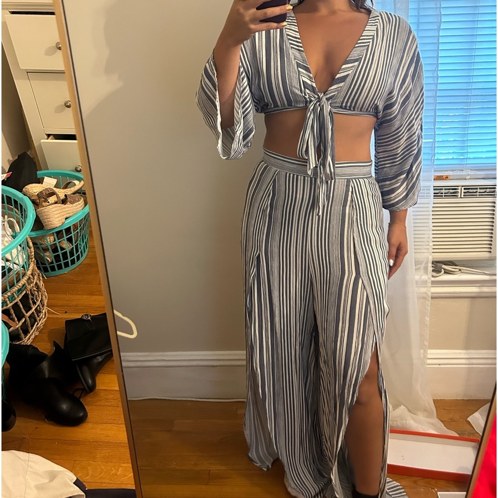 Two piece stripped set worn 2x